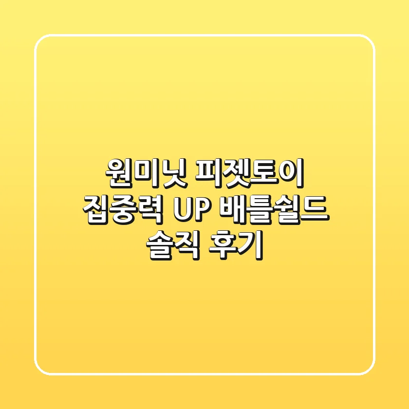 원미닛 피젯토이: 집중력 UP! 배틀쉴드 솔직 후기