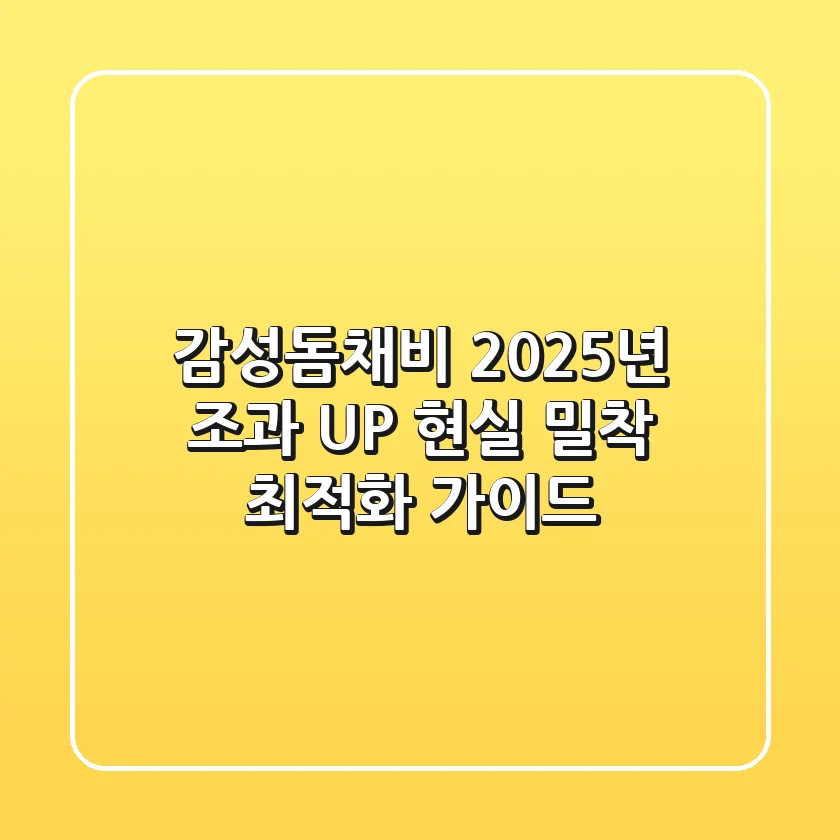 감성돔채비, 2025년 조과 UP! 현실 밀착 최적화 가이드