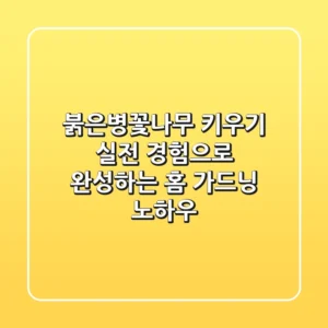 붉은병꽃나무 키우기: 실전 경험으로 완성하는 홈 가드닝 노하우