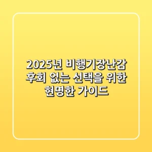 2025년 비행기장난감, 후회 없는 선택을 위한 현명한 가이드