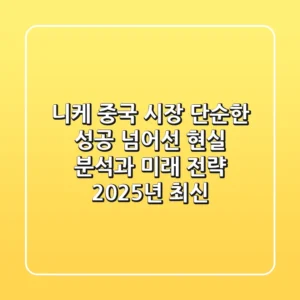 니케 중국 시장, 단순한 성공 넘어선 '현실 분석과 미래 전략' (2025년 최신)
