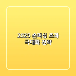 2025 손피싱: 조과 극대화 전략