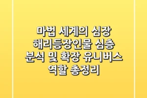 “마법 세계의 심장”, 해리등장인물 심층 분석 및 확장 유니버스 역할 총정리